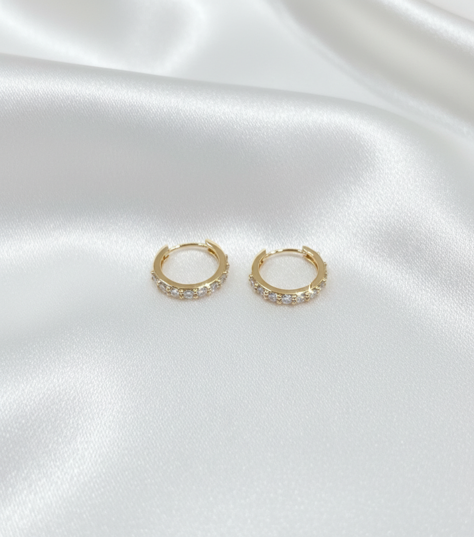 Lab Grown Diamond 0.21 ct 18k yellow gold earrings