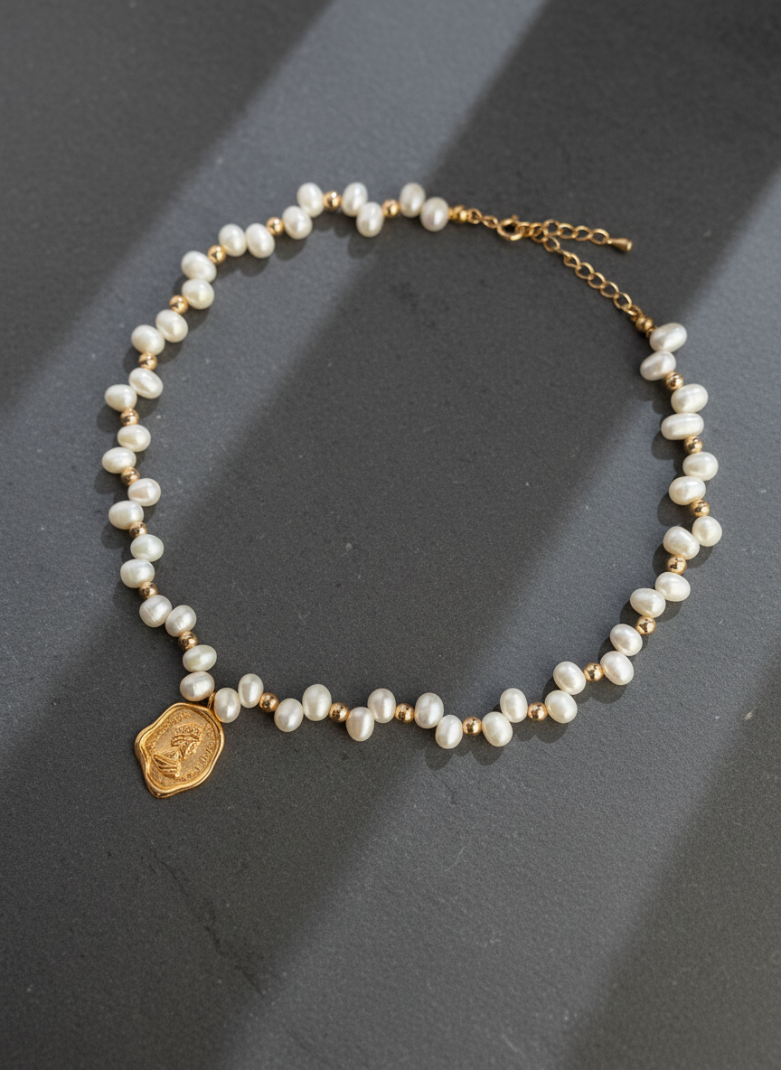 Vintage Style Natural Pearl Necklace