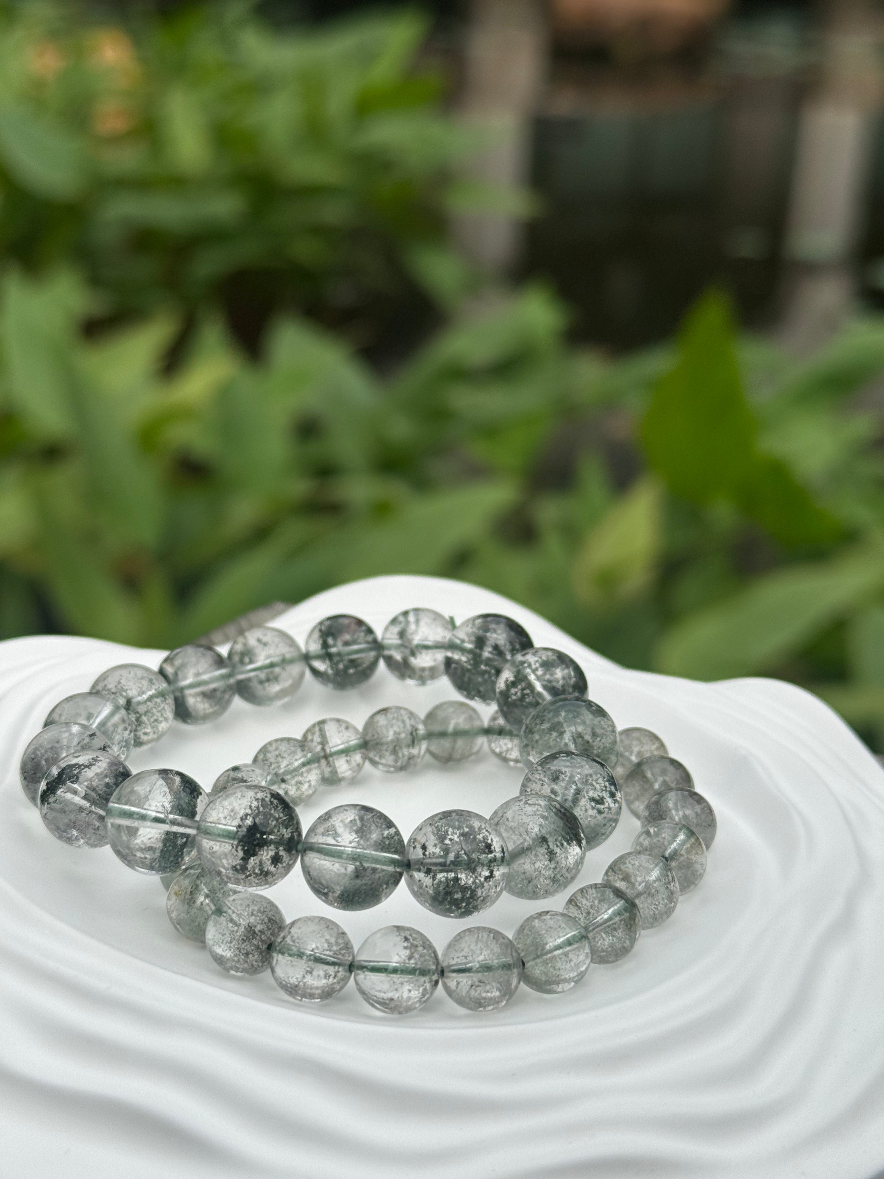 ✨𝙂𝙧𝙚𝙚𝙣 𝙋𝙝𝙖𝙣𝙩𝙤𝙢 𝙌𝙪𝙖𝙧𝙩𝙯 𝘽𝙧𝙖𝙘𝙚𝙡𝙚𝙩 綠幽靈手串 （9mm & 12mm)