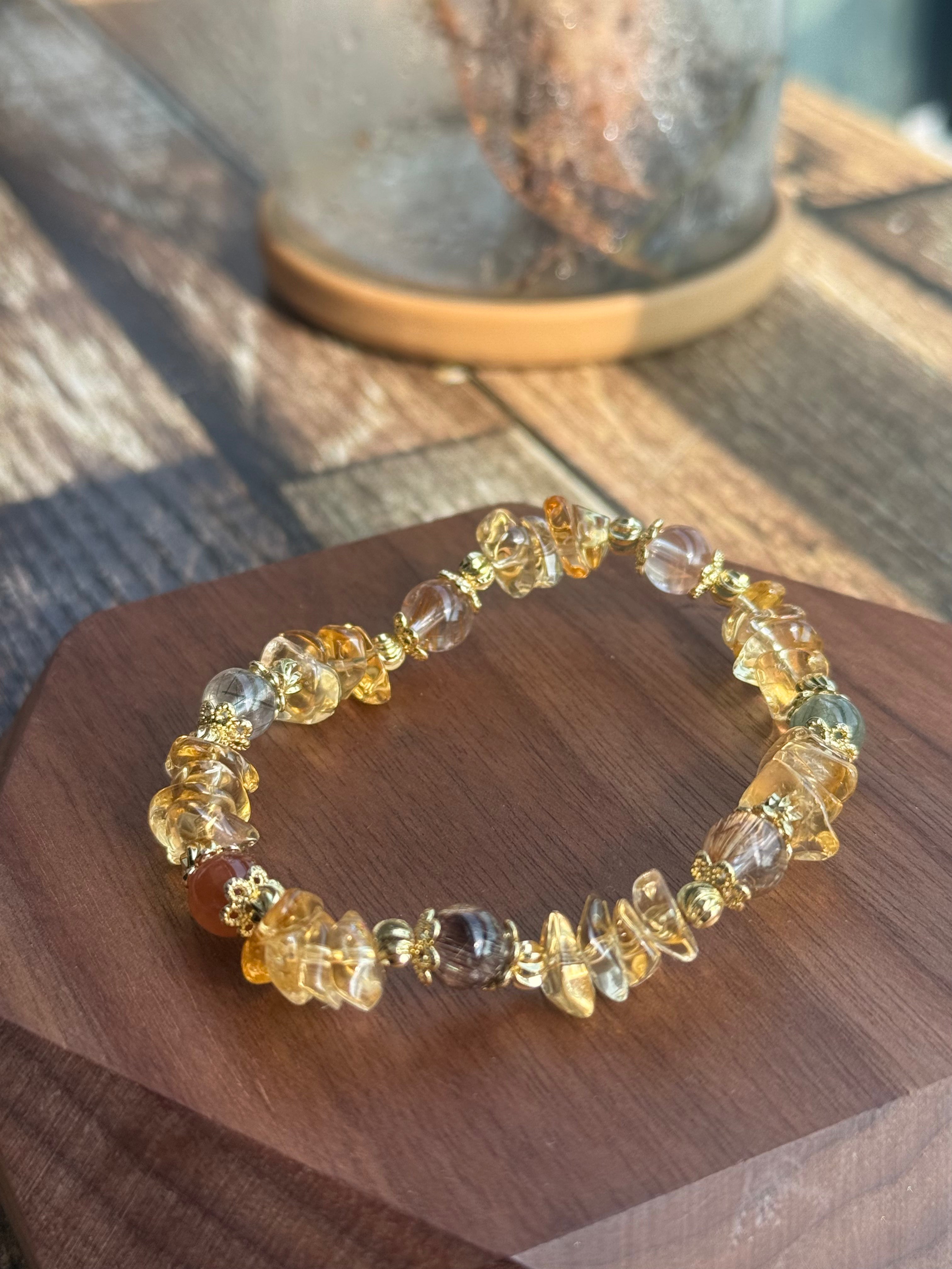 Design · Rutilated Quartz · Citrine 黃水晶設計手鍊