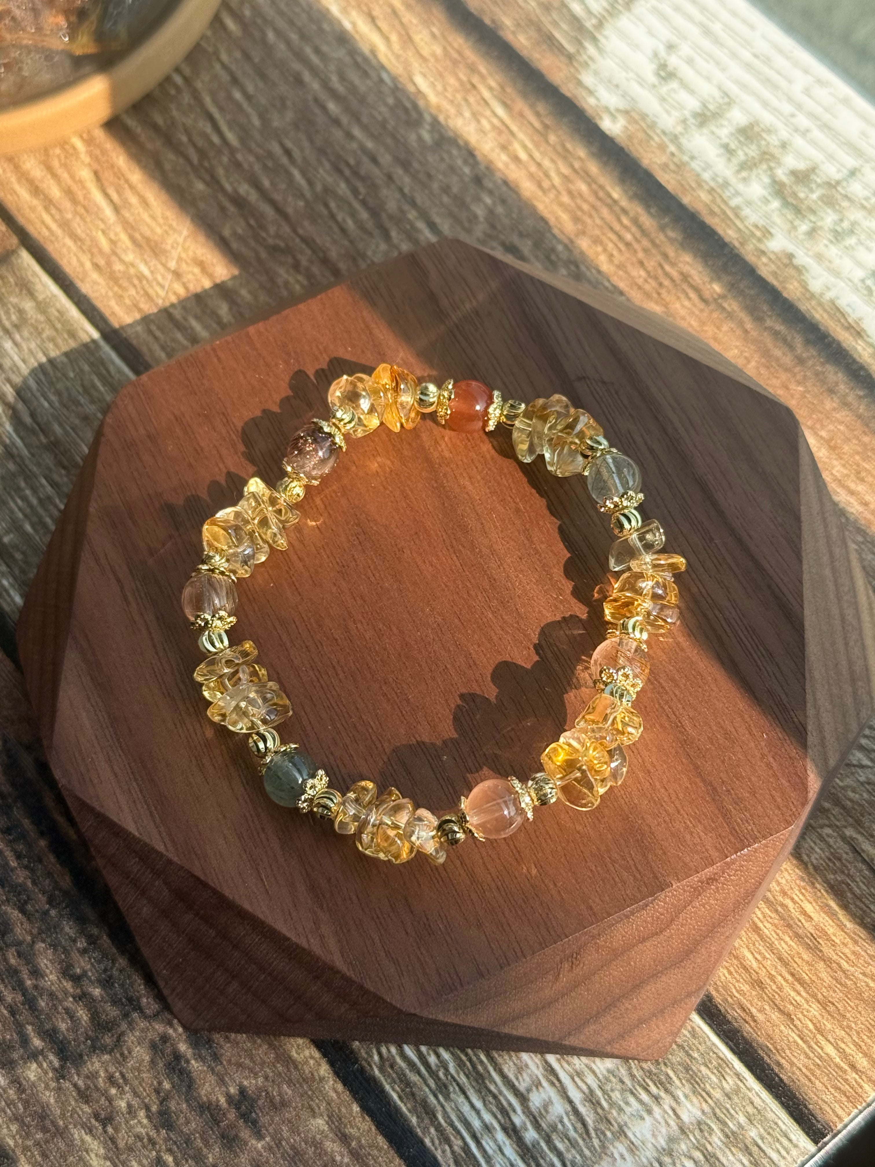 Design · Rutilated Quartz · Citrine 黃水晶設計手鍊