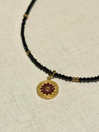 Black Tourmaline Two-Sided Necklace | Reversible Pendant