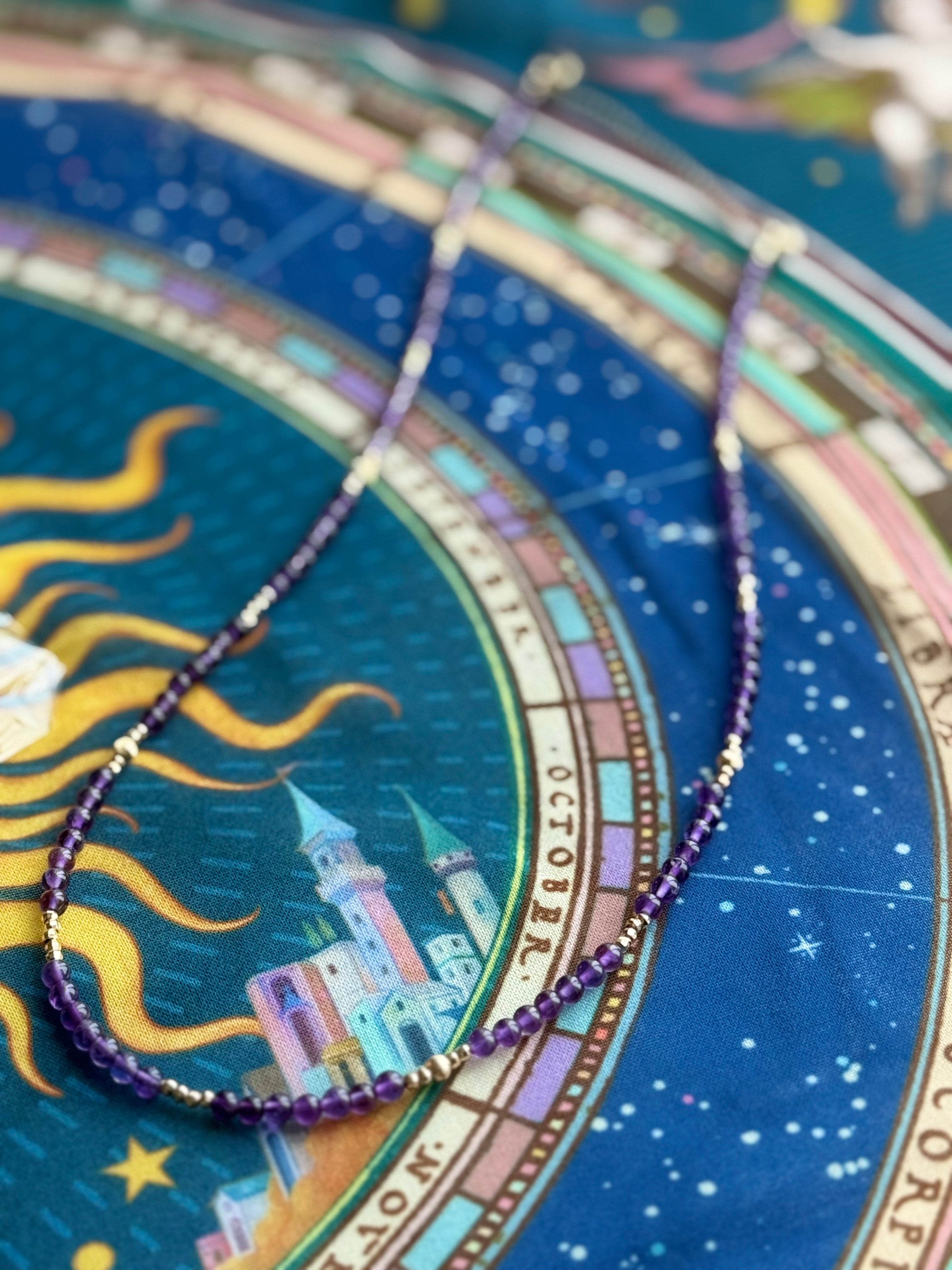 Amethyst Two-Way Necklace | Calm, Positivity & Peace Crystal Jewelry