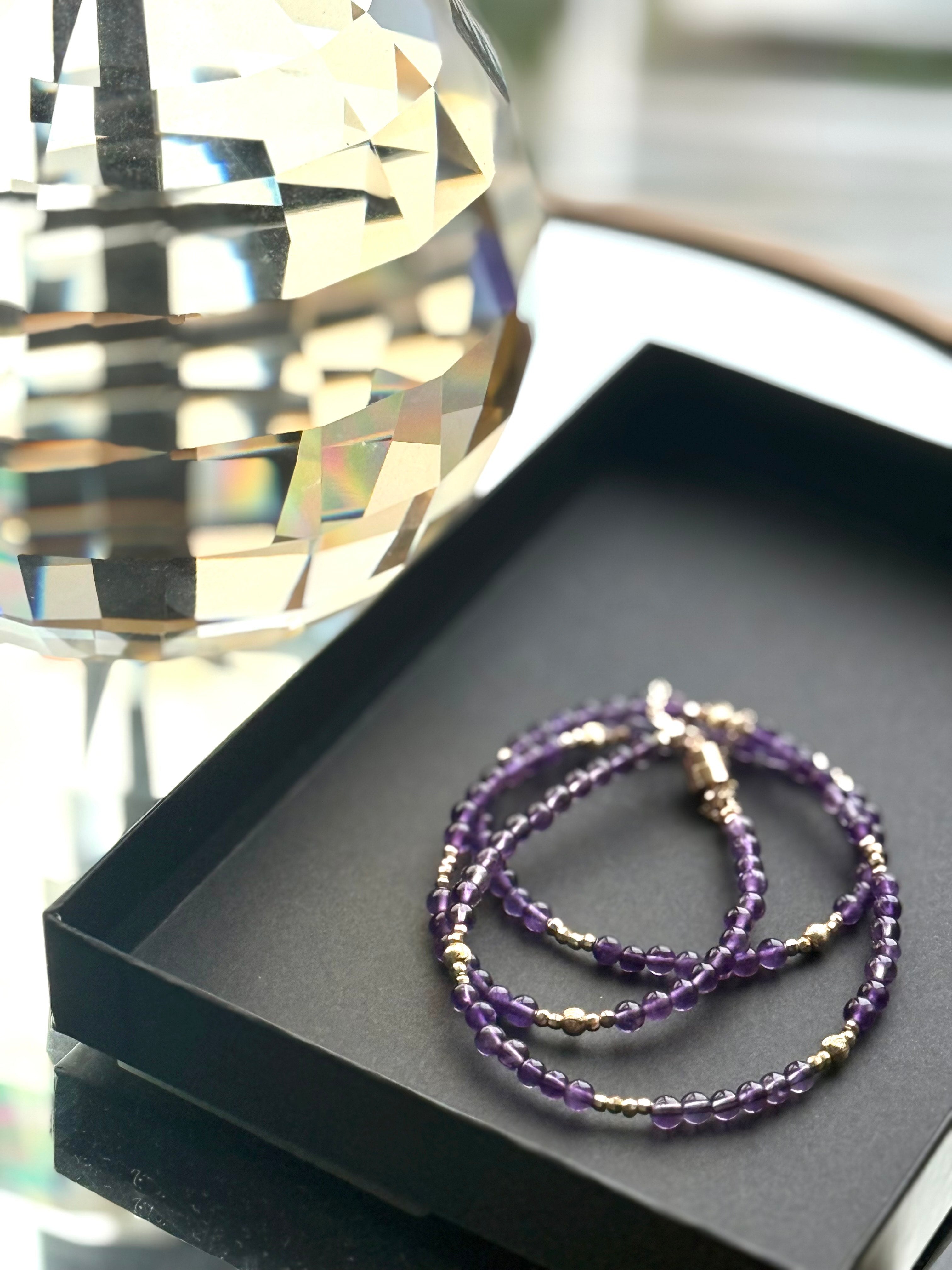 Amethyst Two-Way Necklace | Calm, Positivity & Peace Crystal Jewelry