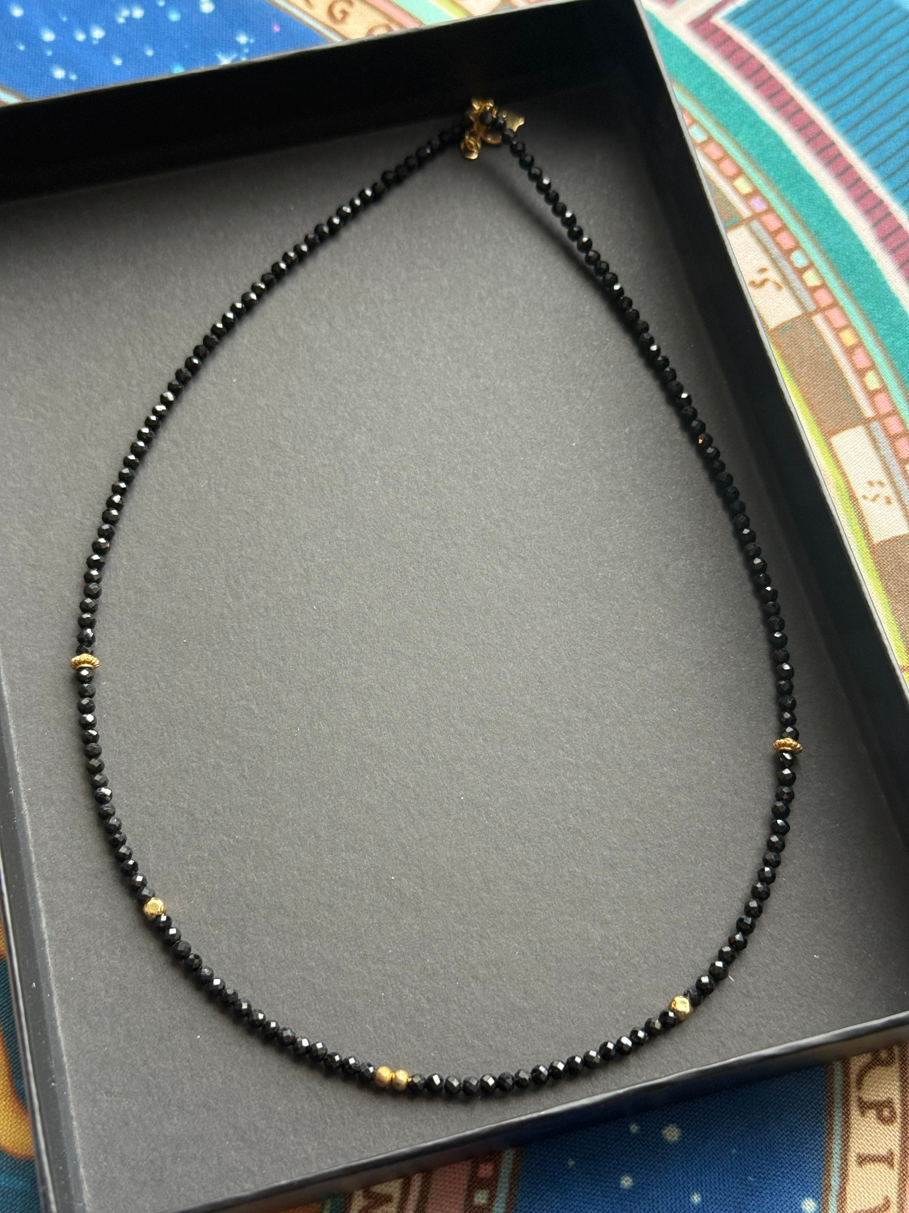 Black Tourmaline 925 Sterling Silver Necklace | Protective & Grounding Crystal Jewelry