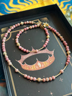 Rhodonite Two-Way Magnetic Necklace | Emotional Healing, Balance & Love Crystal Jewelry