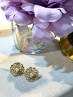 SunFlower Pearl Earrings